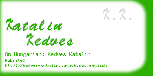 katalin kedves business card